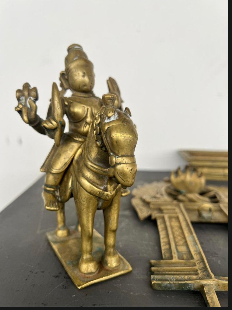 Khandoba e Mhalsa - 28厘米 - 青銅色 - 印度 - 馬拉塔帝國 (1674-1818) #4.3