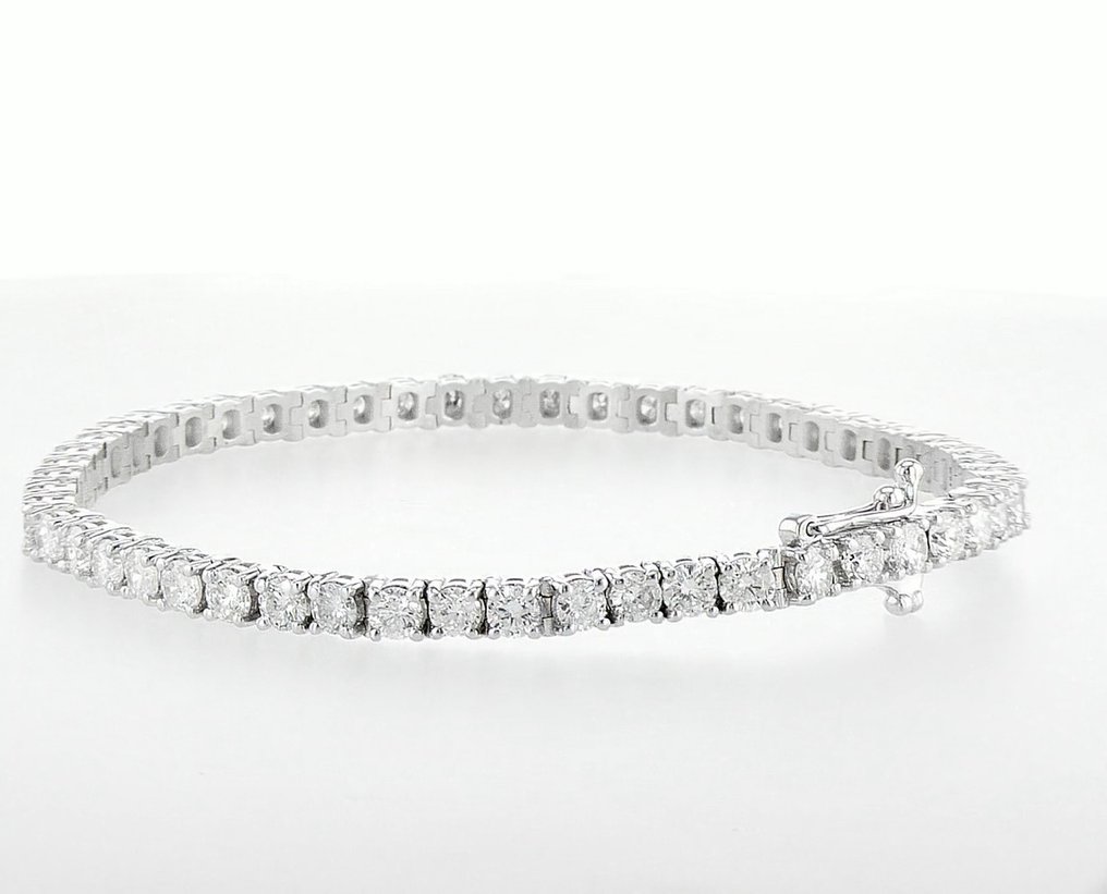 手鈪 - 14 克拉 白金 - 5.80ct. tw. 鉆石 (天然) #2.1