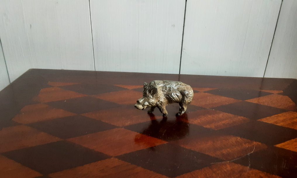 P. Chenet - Statue, everzwijn - 4 cm - Bronze #1.0