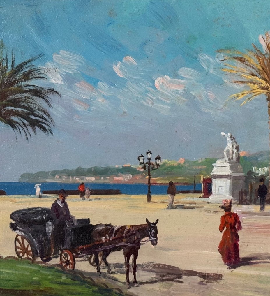 Giuseppe Scognamiglio (1901-1985) - Strada napoletana con personaggi (Mergellina) #2.1