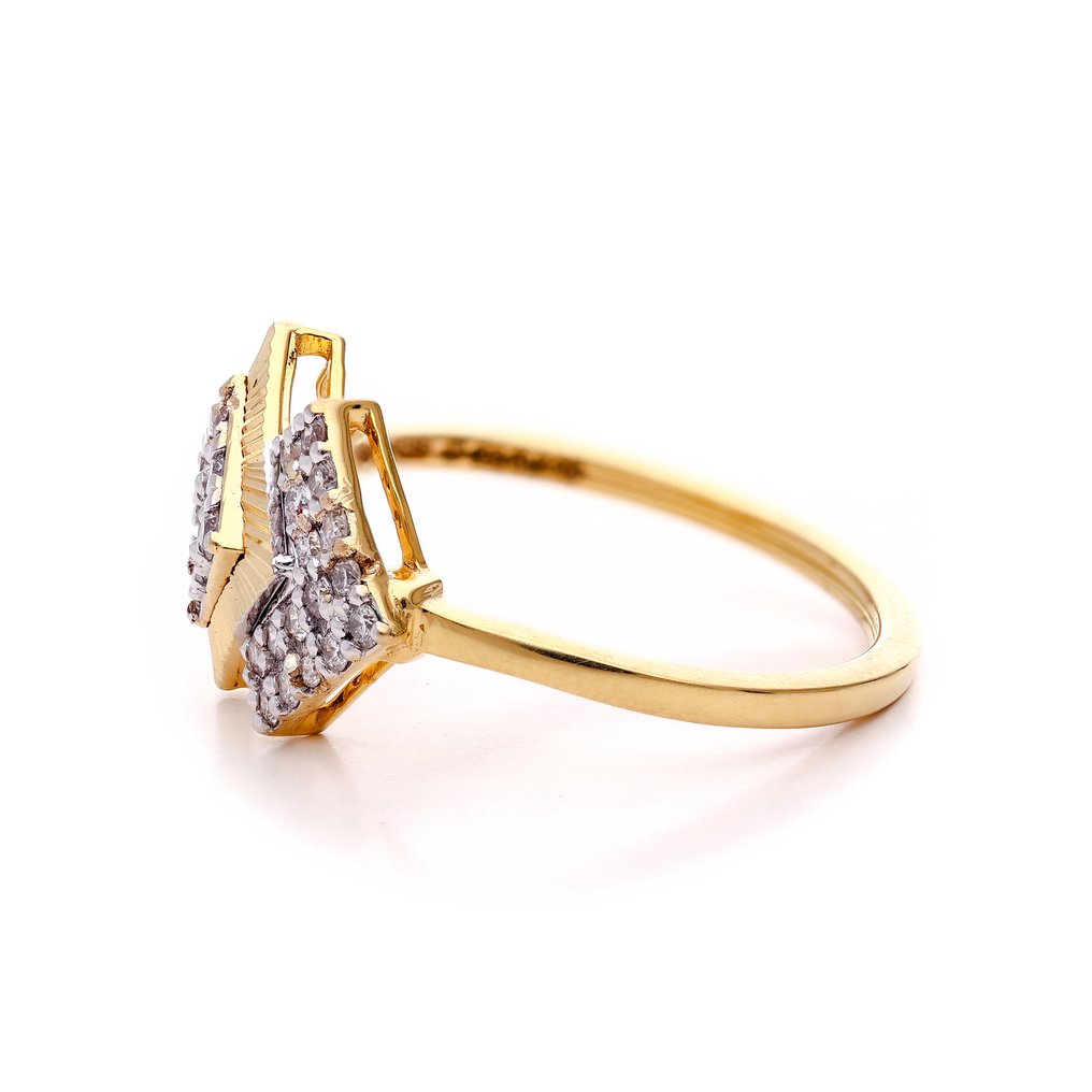 Bague - 18 carats Or jaune - 0.34ct. tw. Diamant (Naturelle) - Anneau miracle en or 18 carats #4.3