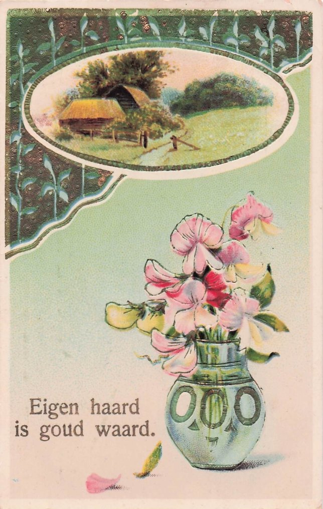 Κάρτες ανάγλυφου - διεθνή, κυρίως λουλούδια και παρόμοια. - Καρτ-ποστάλ (115) - 1910-1950 #3.2