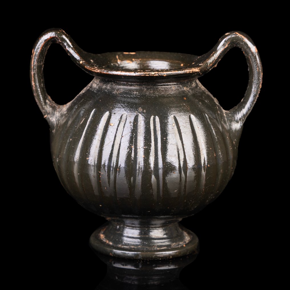 古希腊 黑釉陶器坎塔罗斯 (没有保留价) #1.0