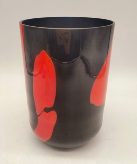 V.Nason&C. - Carlo Nason - Vaas - Vaas met rode vlekken - Muranoglas - Vaso 'Macchie Rosse' #4.3