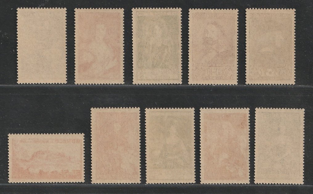 Monaco 1939 - Ensemble complet Princes de Monaco - Yvert 185/194 #1.0