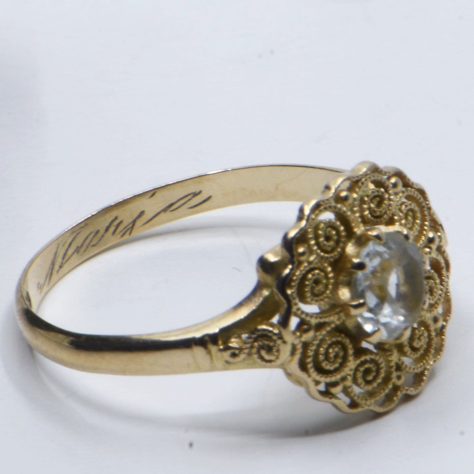 Bague - 18 carats Or jaune - 0.37ct. tw. Aigue-marine #4.3