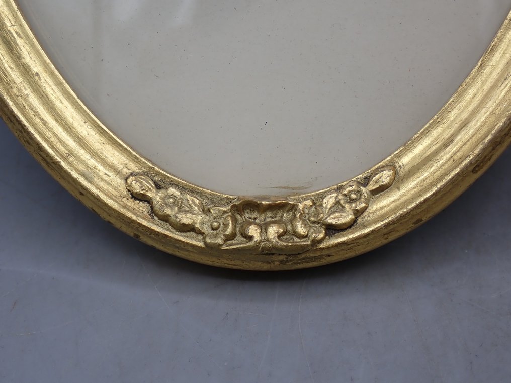 相框 (2) - 鍍金木 - 一对椭圆金箔木制品 #3.2