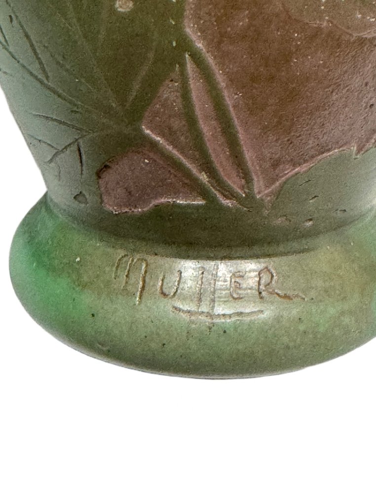 Muller Frères - Vaas  - Glas - Miniatuur met spinnenweb #1.0