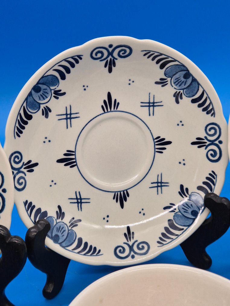 Royal Goedewaagen – „Delfts Blauw“ – Handbemalte Teetassen mit Untertellern, Holland - 咖啡套装 - 瓷 #2.1