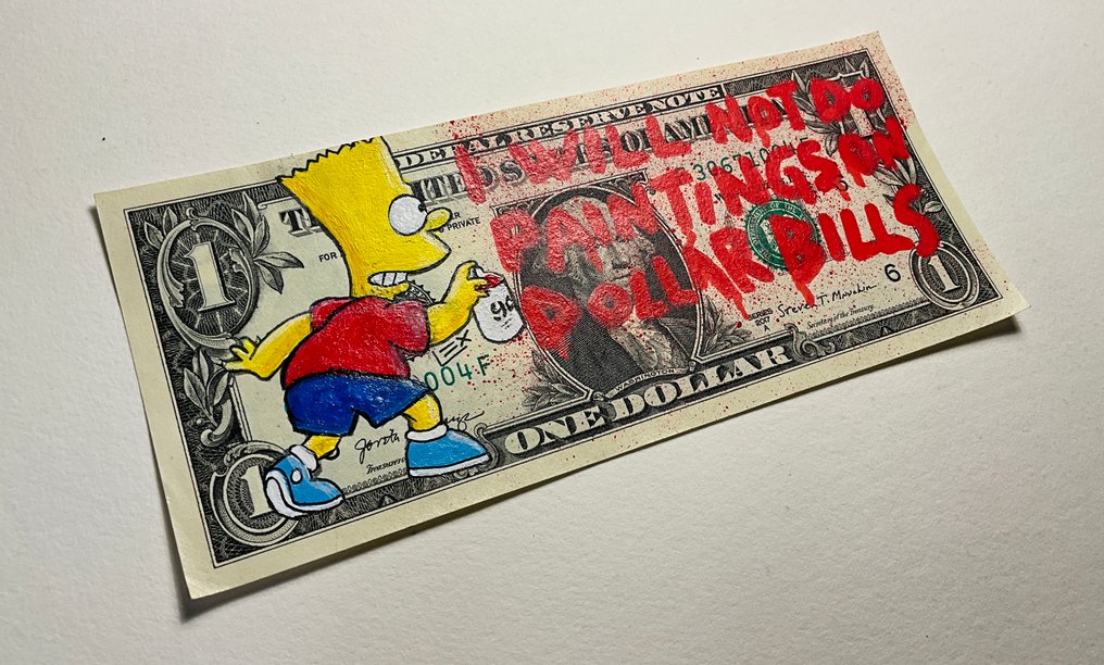 Lex (1979) - Bart Simpson  “ I won't do it “ Dollar Bill #2.1