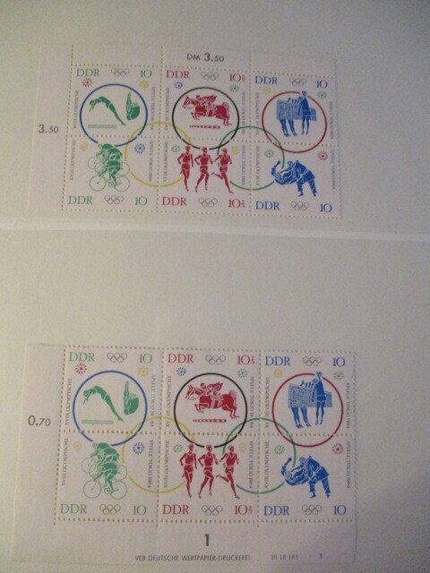 Duitse Democratische Republiek (DDR) 1964 - Olympiade Tokyo - volledige samenstellingsserie - postfris - 1039-1044 #1.0