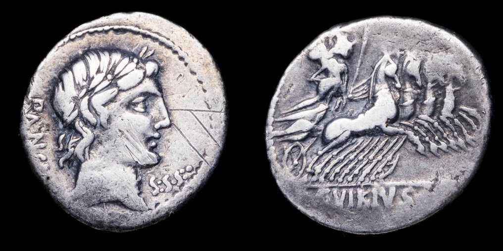 罗马共和国. C. Vibius C.f. Pansa (90 b.C.). Denarius Rome  (没有保留价) #1.0
