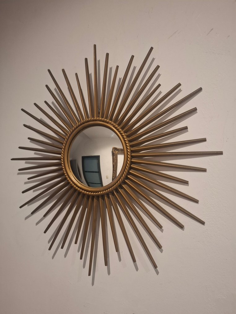 Chaty Vallauris - Mirror - Steel - Signed sun mirror 50cm #3.2