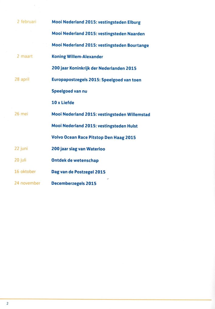 Olanda 2015/2016 - Seturi anuale olandeze 2015, plicuri și timbre poștale 2016. #1.0