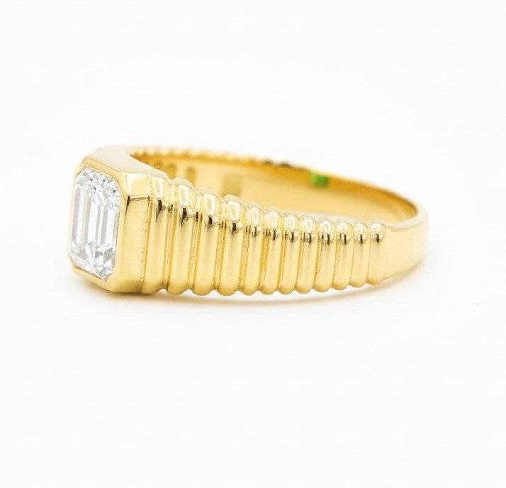 Sormus - 14 kt. Keltakulta - 2.46ct. tw. Timantti (Laboratoriossa kasvatettu) #1.0