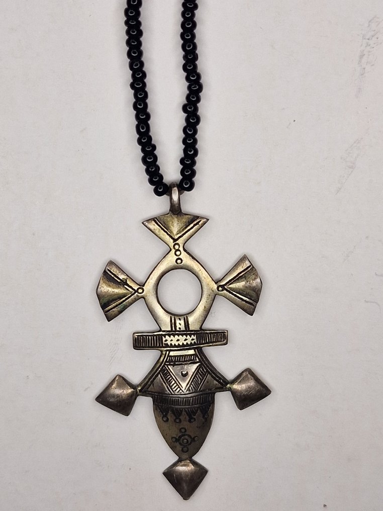 传统图阿雷格银饰护身符 - 阿加德斯十字（图阿雷格） - Tuareg - 尼日尔  (没有保留价) #1.0