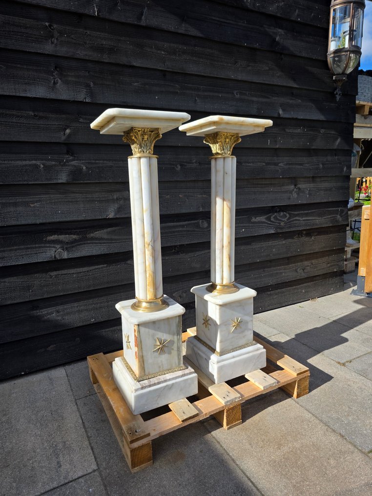 Coluna (2) - século XX - Mármore Branco #3.2