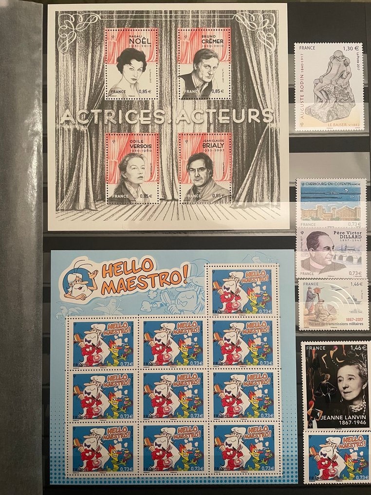 法国 - 2017年** Gandon的Sabine块 + 可变组合的笔记本 + 块和薄页块 + 邮票 - Yvert #1.0