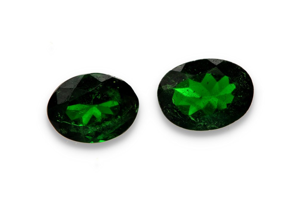 Ingen mindstepris - 2 pcs Grøn Tsavorit - 1.82 ct - Instituto Gemólogico Español (IGE) #3.2