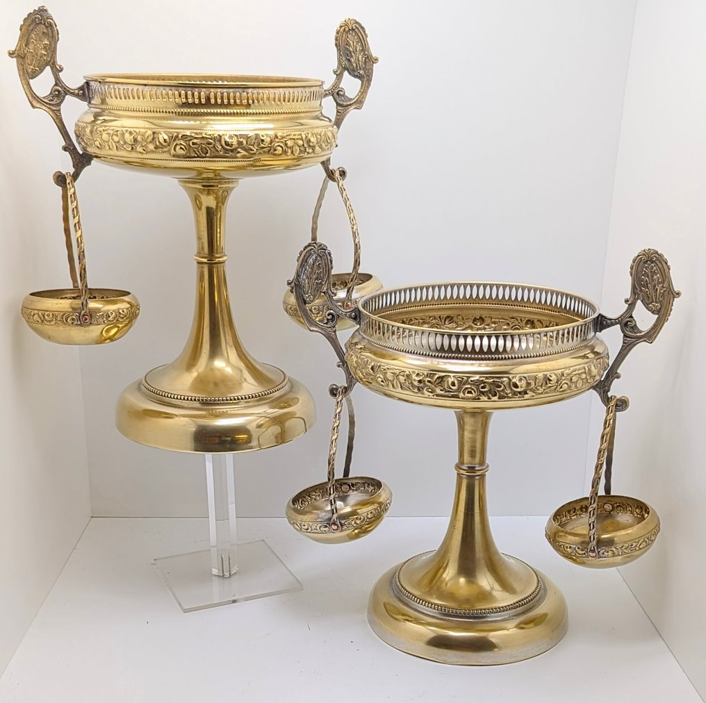 Tazza (2) - Brass, Silverplated #2.1