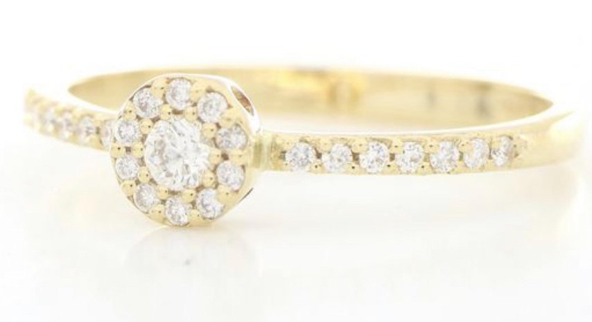 Δαχτυλίδι - 18 καράτια Κίτρινο χρυσό - 0.36ct. tw. - Διαμάντι - Δαχτυλίδι Χρυσού 18 καρατίων με Διαμάντια #1.0