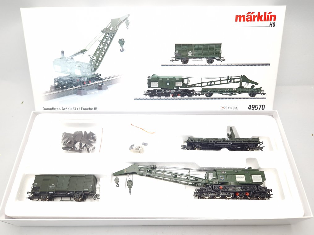 Märklin H0轨 - 49570 - 模型火车 (1) - Ardelt 57吨蒸汽起重机，具有丰富的功能 - DB #2.1