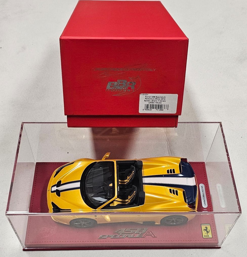 BBR 1:18 - 模型跑车 - Ferrari 458 Speciale A Spider Salone di Parigi 2014 n.42/148 - BBR #1.0