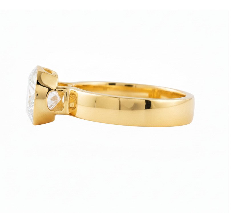 Gyűrű - 14 kt. Sárga arany -  4.50ct. tw. Gyémánt (Laboratóriumban előállított) #2.1