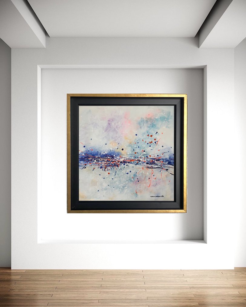 Dam Domido - Flots bleu - 95 x 95 cm #3.2