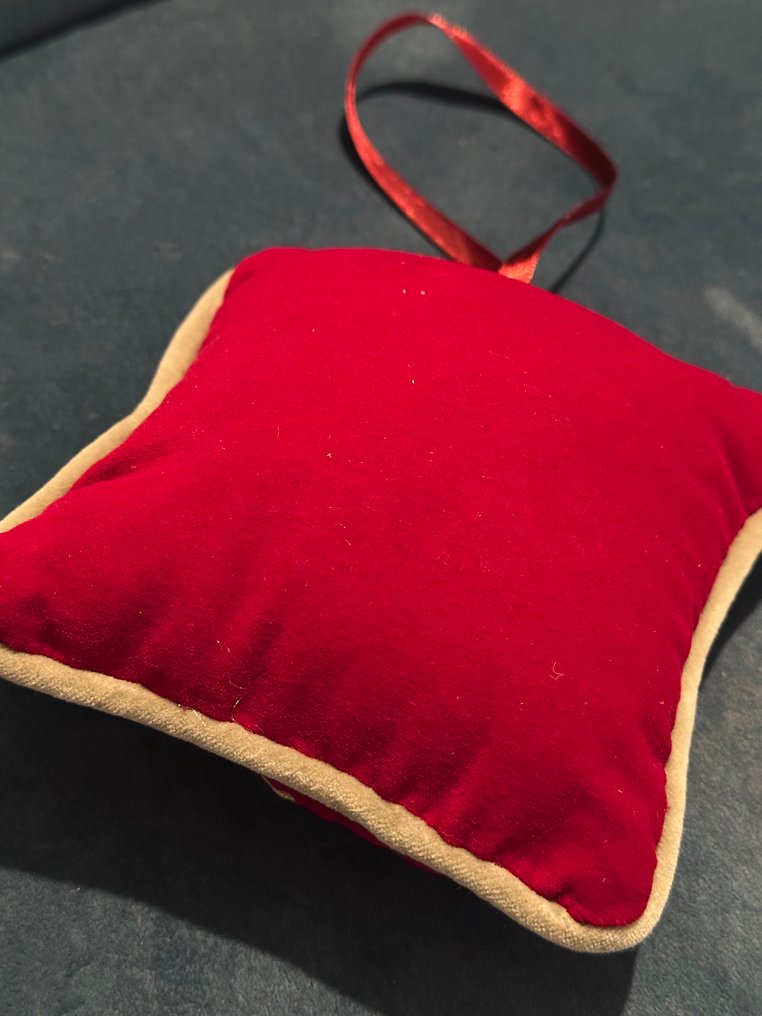 聖誕裝飾品 (8) - 两个天使音乐家，两个球和四个松树的表亲 - 絲絨, 塑料 #4.3