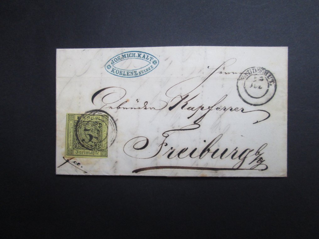 Baden - 3 Kreuzer i 6 Kreuzer Baden Altdeutsland na list #1.0