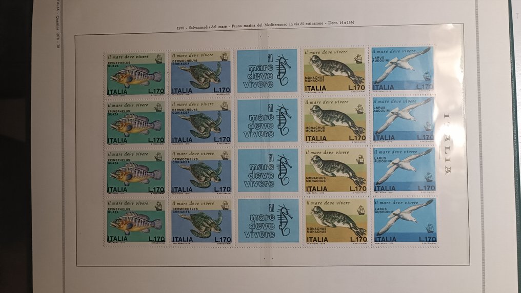 Olaszország 1978/1983 - Quartine in fogli Marini (1978-1983) #4.3