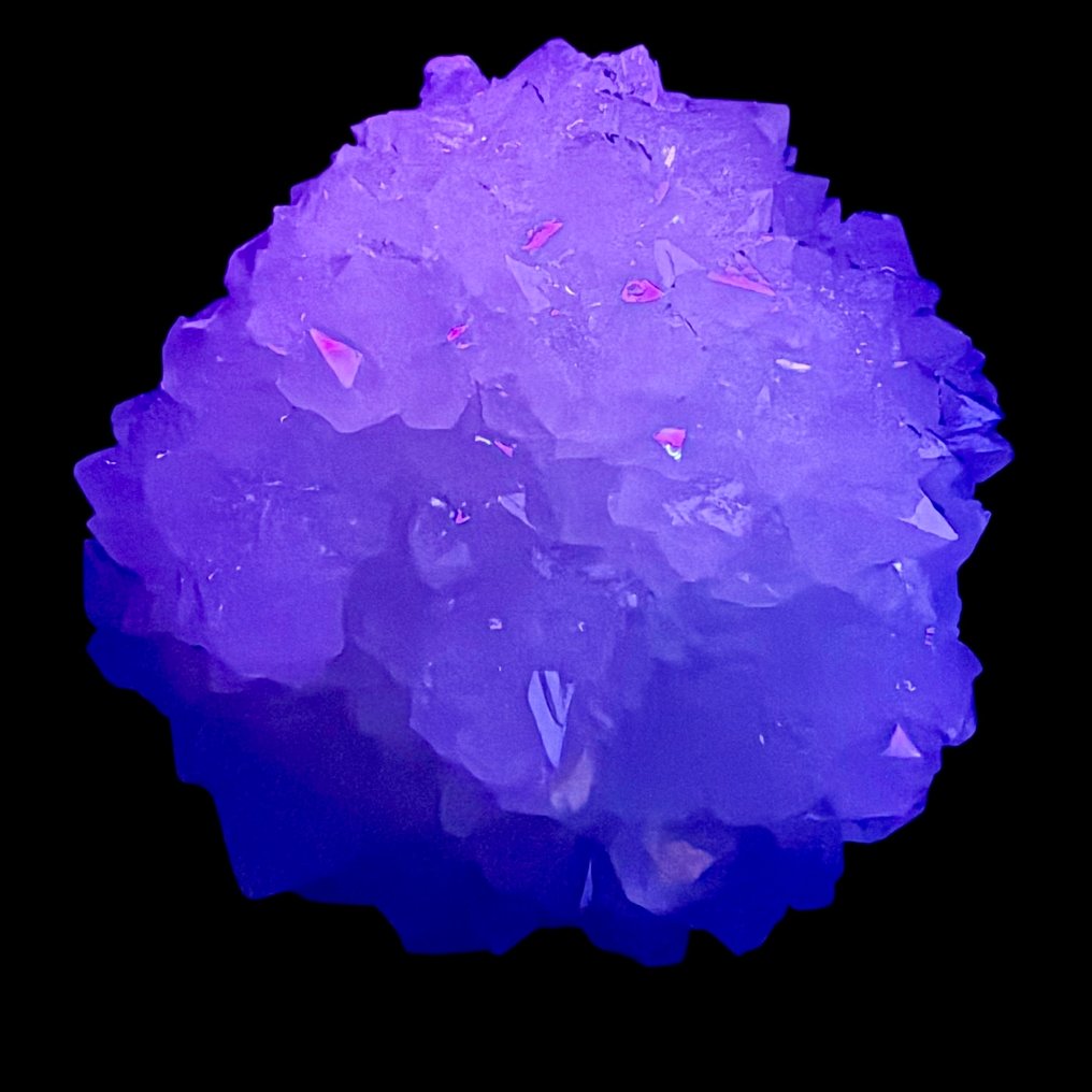 Fluorescent -> 'sun' of milky quartz - Height: 10 cm - Width: 9 cm- 290 g #1.0