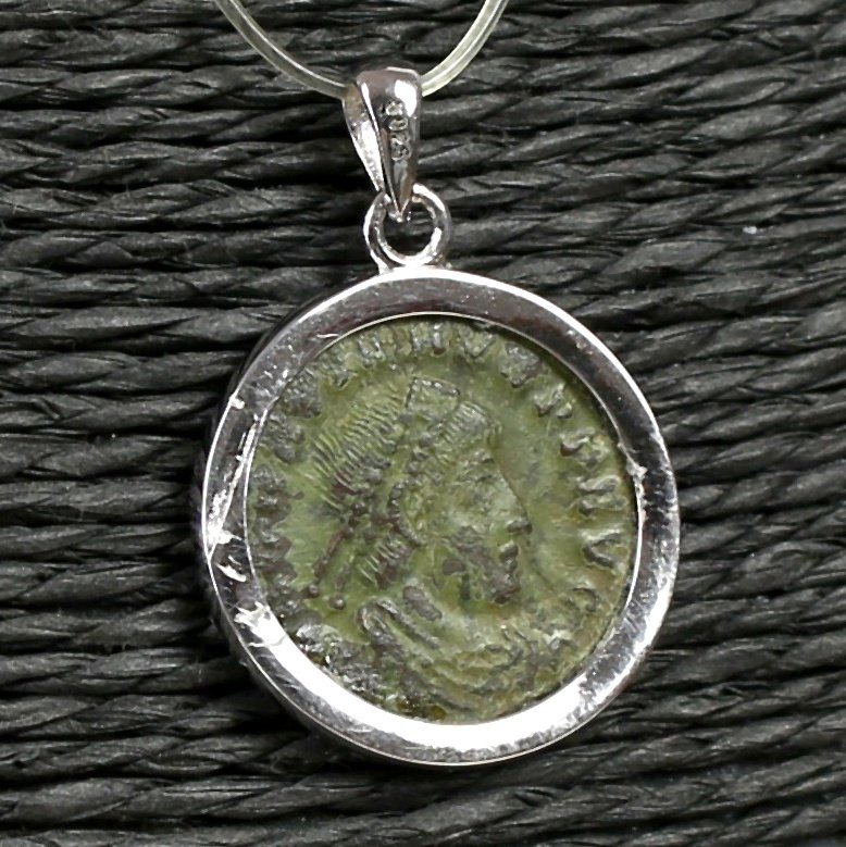Modern Silver Pingente com moeda de Valentiniano I  (Sem preço de reserva) #1.0