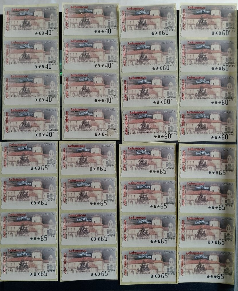 Spain - Historical and philatelic references (ATM labels, or 'variable value stamps' issued by #1.0