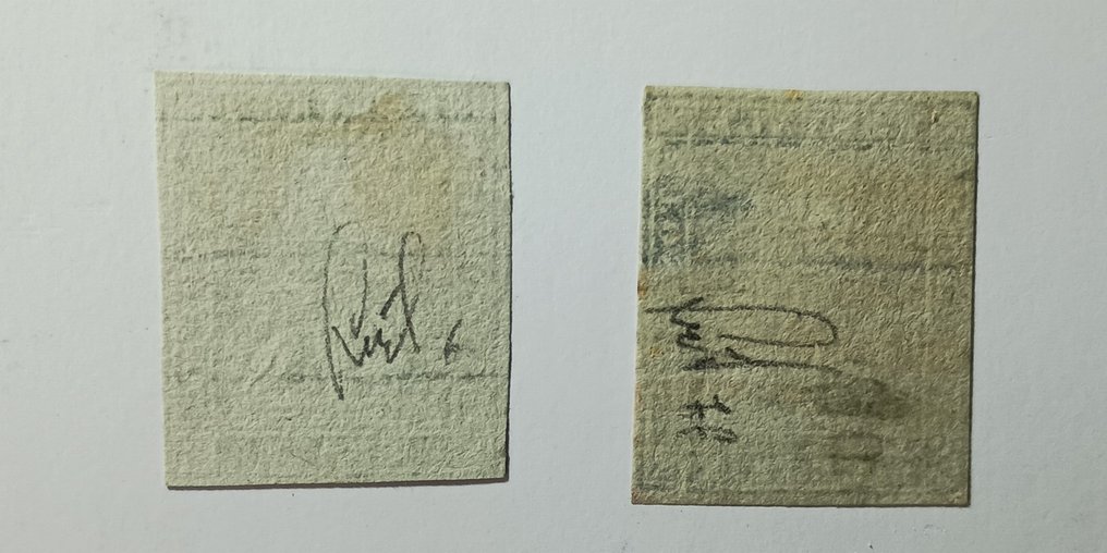 Italiaanse oude staten - Toscane 1851/1851 - Lotto Crazy 4-6 Toscane geannuleerd - Sassone 6-7f #1.0