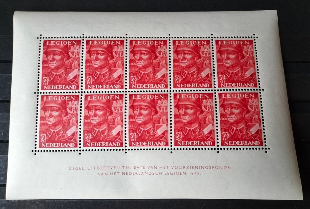 荷兰 1942 - 军团块 - Nvph 402/403V #1.0
