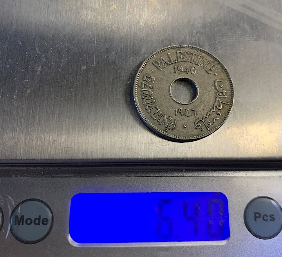 Palestine. 10 Mils Set • First & Last Year • KM#4 • Type Pair 1927, 1946  (No reserve price) #2.1