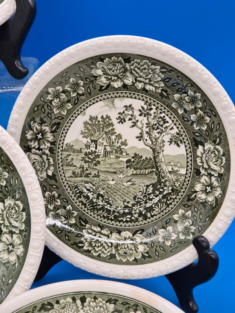 Speiseservice - Villeroy & Boch Mettlach – „Rusticana“ – Suppentassen mit Untertellern, Unterglasurdekor im - Porzellan #1.0