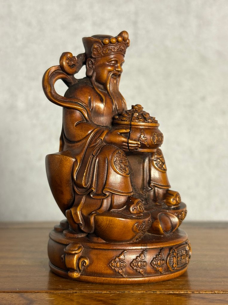 Isten a gazdagságban. - Puszpángfa - Kína - Late 20th century #2.1