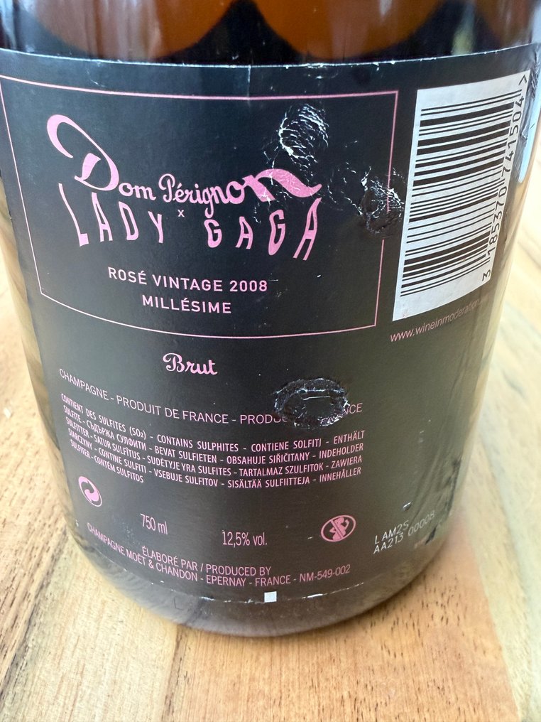 2008 Dom Pérignon, Luminous Rosé Lady Gaga Edition - Champagne Brut, Rosé - 1 Bottle (0.75L) #3.2