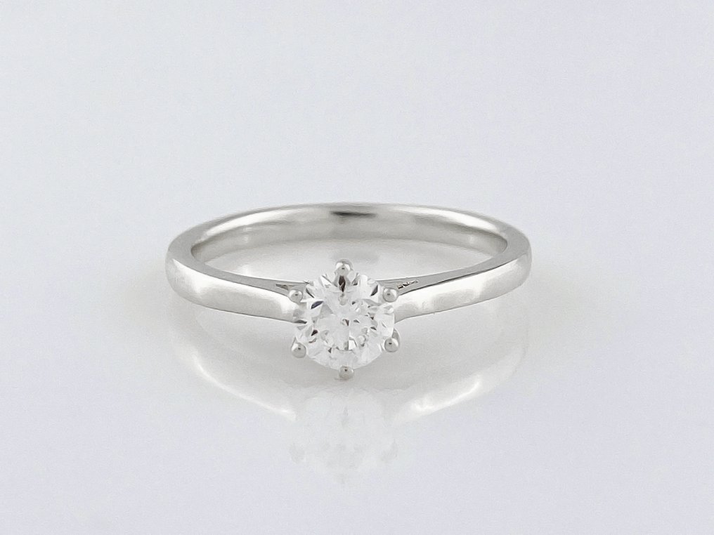 Ring - 14 karat Hvidguld -  0.50ct. tw. Diamant (Natur) #2.1