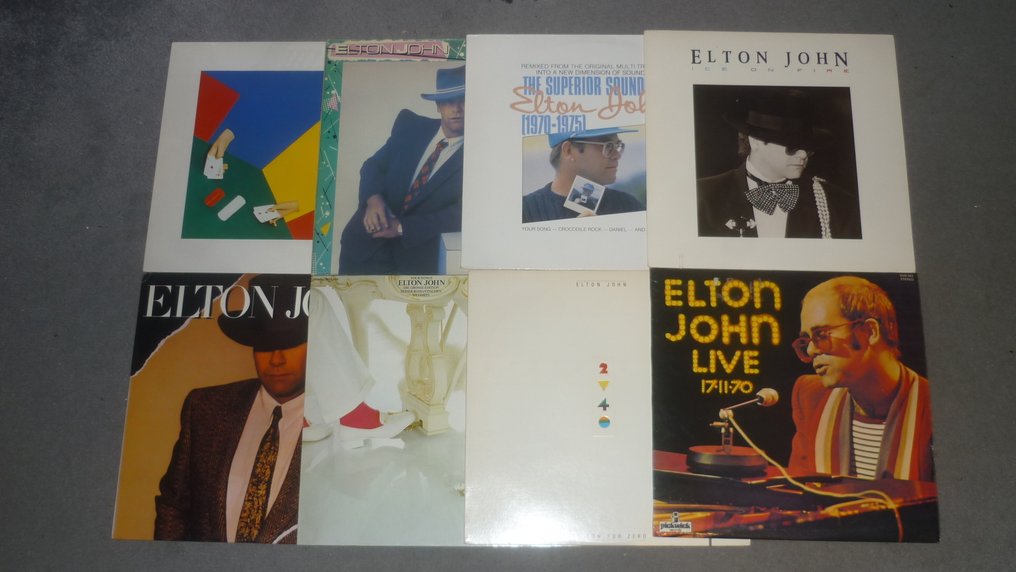 Elton John - Lot of 8 Albums - Multiple titles - Vinyl record - Various pressings (see description) - 1977 #1.0
