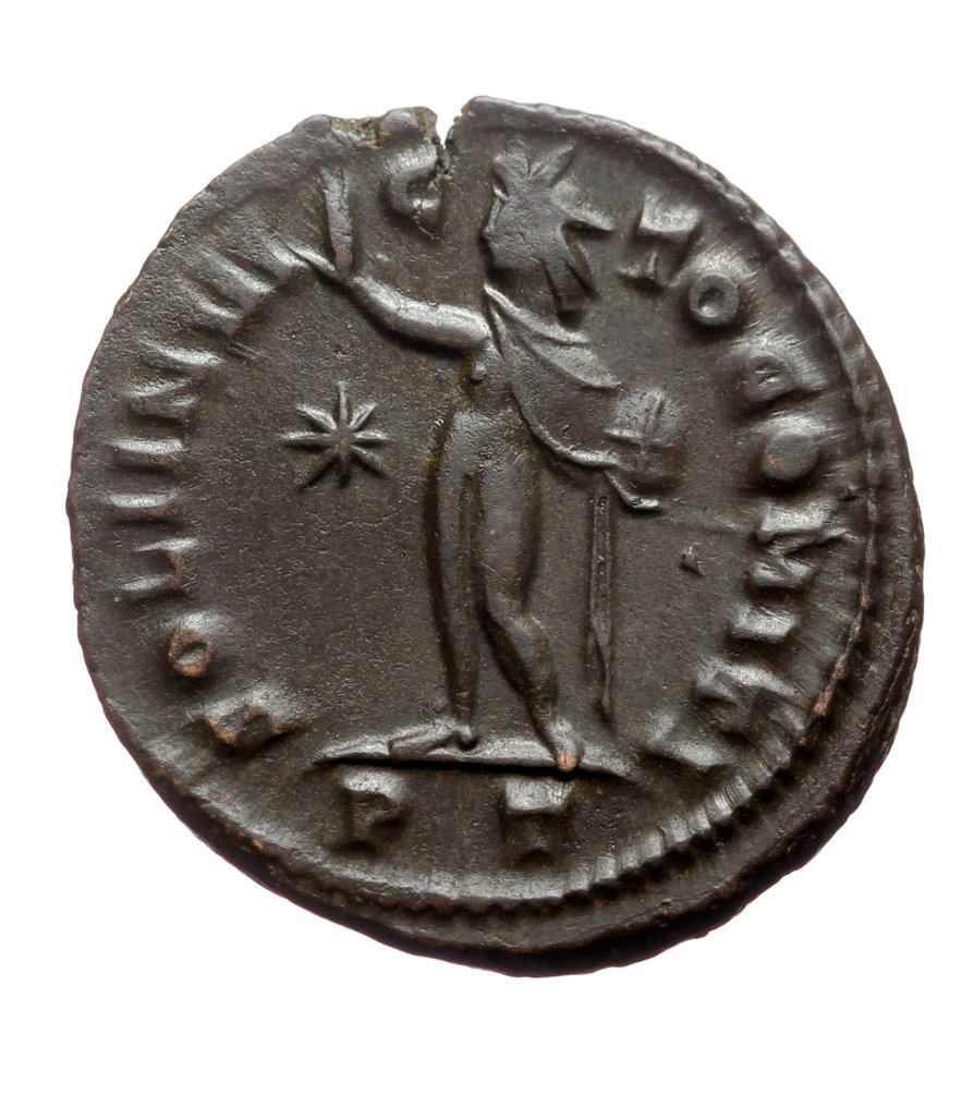 Roman Empire. Licinius I (AD 308-324). Follis Ticinum - SOLI INVICTO COMITI (No reserve price) #1.0