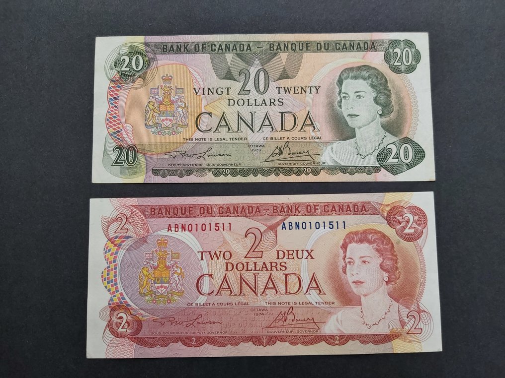 Mondo. - 8 banknotes - all QE II - various dates  (Senza prezzo di riserva) #4.3