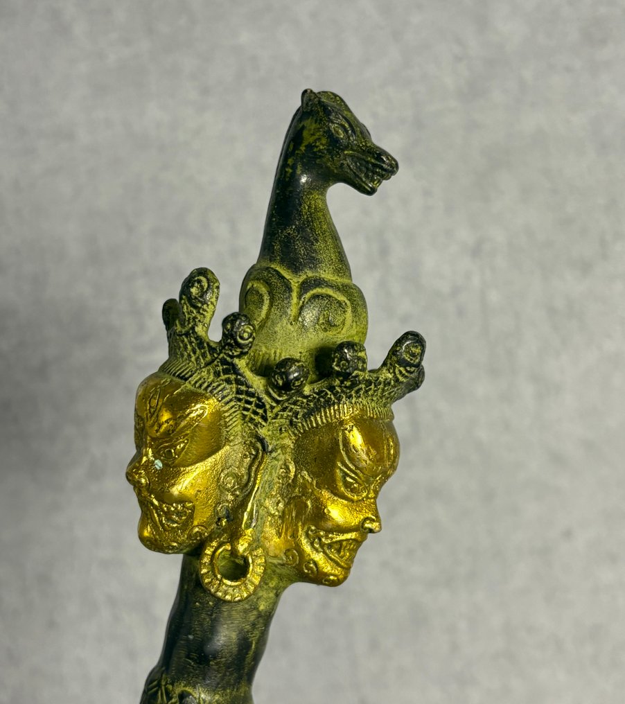 Phurba 33,5 cm - Bronze - Tibete - Final do século XX #1.0