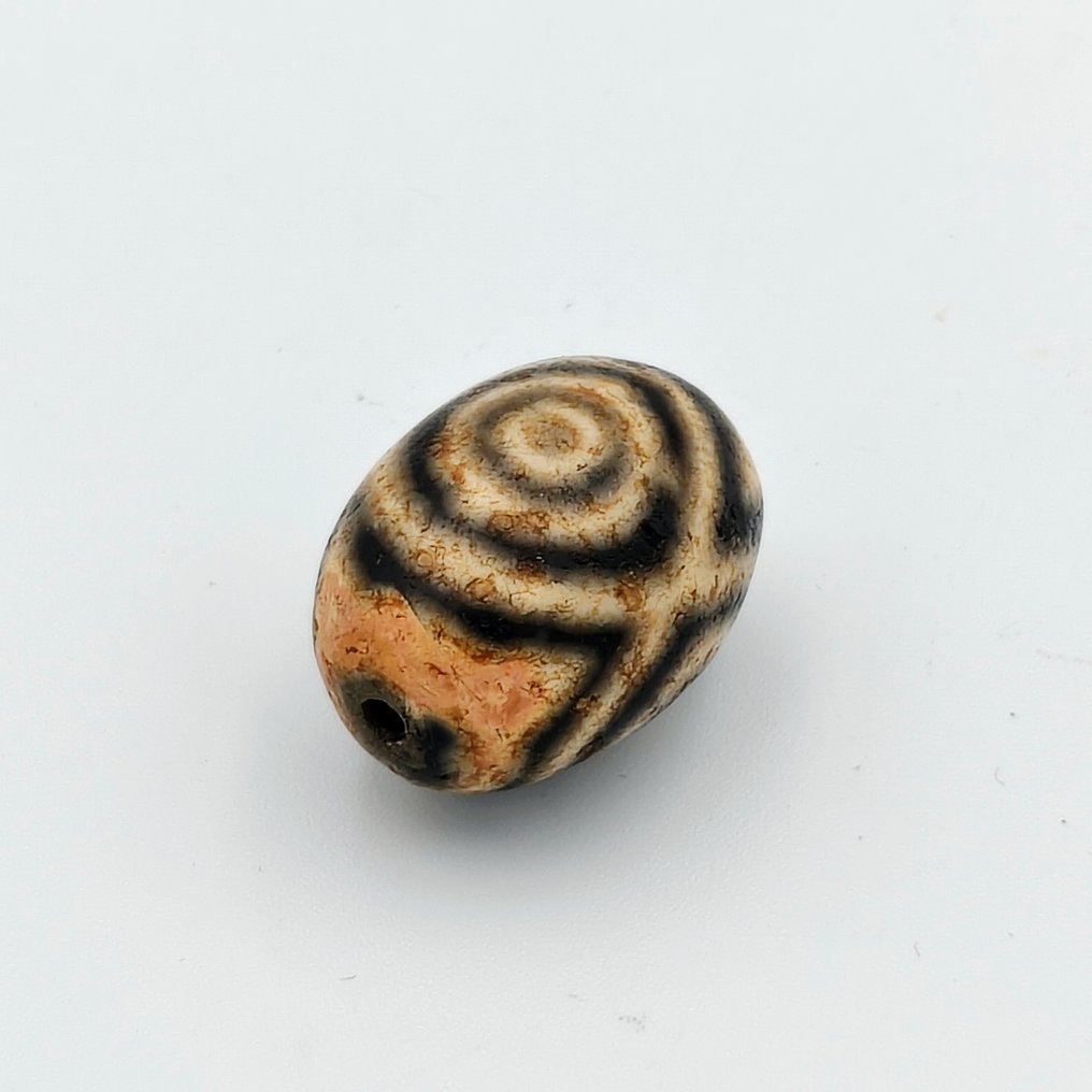 古藏语/尼泊尔语 蚀刻玛瑙 佛眼珠宝护身符 - 27 mm  (没有保留价) #3.2