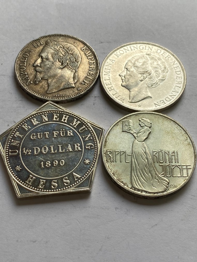 法國, 荷蘭, 奧地利, 巴拿馬, 美國. Collection of coins #1.0