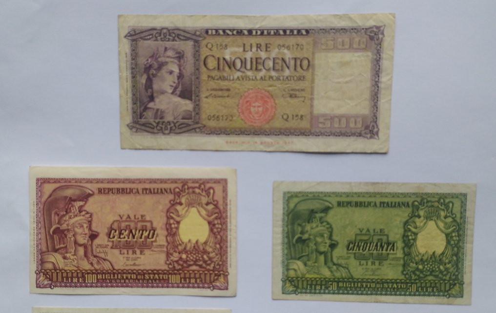 義大利. - 9 banconote Lire - anni vari  (沒有保留價) #3.2