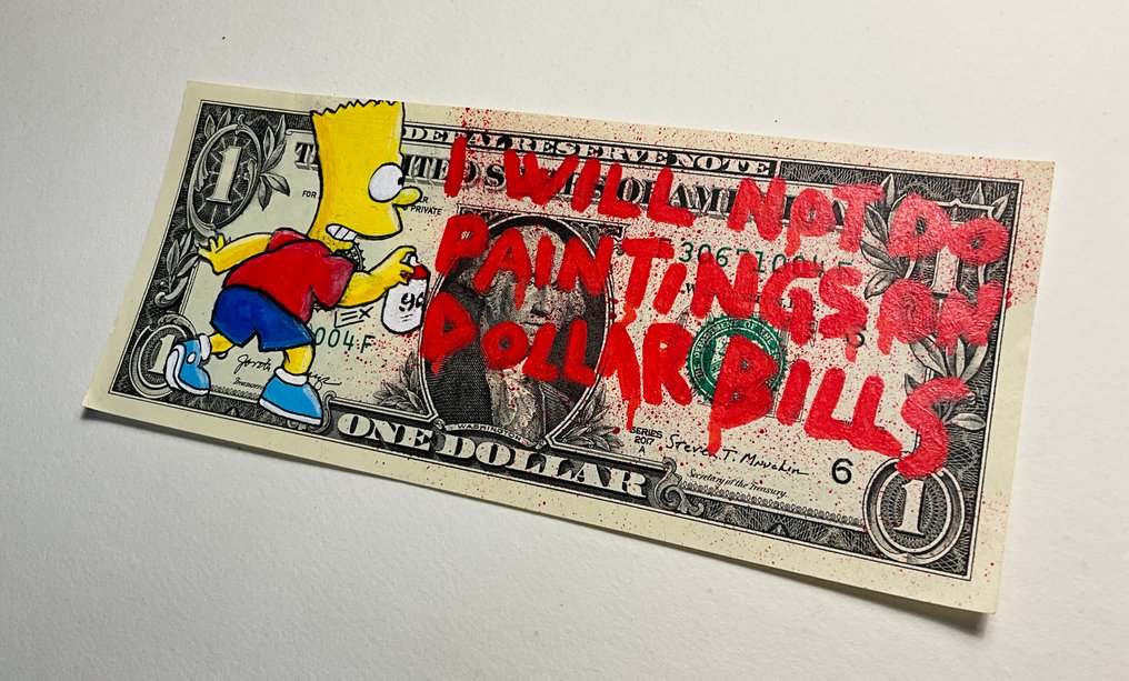 Lex (1979) - Bart Simpson  “ I won't do it “ Dollar Bill #3.2